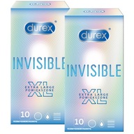 DUREX INVISIBLE veľké veľké kondómy 20 ks XL