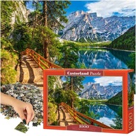 CASTORLAND Puzzle 1000 dielikov Jazero Braies, Taliansko - Jazerná podprsenka