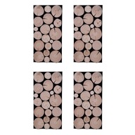 4x 3D stenový panel - surové drevo, borovicové krúžky