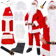 SANTA CLAUS OUTFIT PREMIUM KOSTÝM 10v1 VELÚROVÝ PROFESIONÁLNY PLYŠ