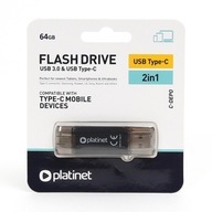 PENDRIVE 64GB USB 3.0 + Typ-C Platinet konektor