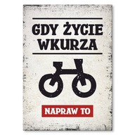 Plechový darček pre cyklistu, milovníka bicyklov, športový bicykel, kovový plagát