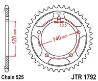 JT ZADNÉ OZNAČENIE 4398 41 SUZUKI GSR 750 '11-'19, GSXR 750 '00-'03, DL 1000