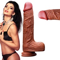 REALISTICKÝ DILDO VIBRATOR Vyhrievaný PENIS KUS XXL prísavka Diaľkové ovládanie