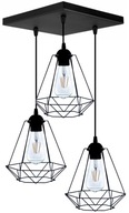 STROPNÉ LAMPY, STROPNÉ LAMPY, LOFT EDISON DIAMANTOVÝ LUSTER