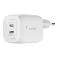 BELKIN NÁSTENNÁ NABÍJAČKA 45W DUAL USB-C GAN PPS BIELA