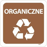 Nálepka na recyklačný kôš Organický štvorec