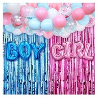 Balónová girlanda Gender Reveal Party Boy Girl Súprava záclon pre bábätko