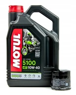 Motocyklový olej Motul 5100 4L 10W40 + filter HF153