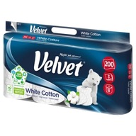 3-vrstvový toaletný papier, 8 roliek, biely VELVET