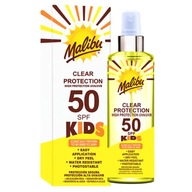 Malibu Clear Protection bezfarebný sprej pre deti SPF50 250ml