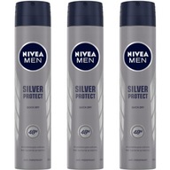 NIVEA MEN Silver Protect Pánsky antiperspirant v spreji - deodorant 3x200ml