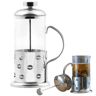 Kávovar a čajník, džbán s piestom, 600 ml French press BR-4374