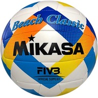 Mikasa Beach Klasická plážová volejbalová loptička bielo-modro-žltá BV543C-VX