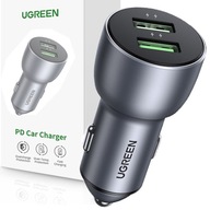 UGREEN AUTONABÍJAČKA 2X USB 36W Q.CHARGE SCP/FCP/AFC ŠEDÁ