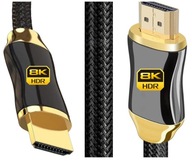 Kábel HDMI 2.1 4k 120 Hz 8K ARC HDR FHD zlatý VÝKONNÝ