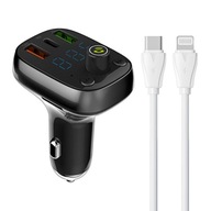 LDNIO FM BLUETOOTH AUTO VYSIELAČ 2X USB USB-C S 1M USB-C KÁBLOM