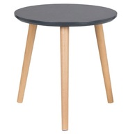 LIVARNO home Stôl v škandinávskom štýle, Ø 40 cm (Antracit) káva