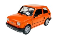 WELLY FIAT 126p ORANŽOVÁ 1:21 NOVÝ KOVOVÝ MODEL