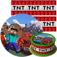 SADA TORTOVÝCH TORTÍČEK MINECRAFTU + 2 OBVODY + TEXT