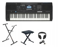 KLÁVESNICA YAMAHA PSRE473 + STATÍV + LAVICE + SLÚCHADLÁ