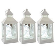 3x LED LAMPAŇ ANJEL ANJEL, biela, na batérie, HROBOVÁ lampa, 23 cm