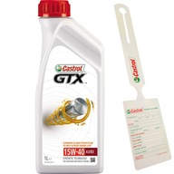 CASTROL OIL GTX 15W-40 1L A3/B3 + prívesok