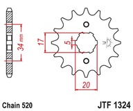 JT predné ozubené koleso 2060 12 HONDA CRF 230 '03-15' TRX 200 SX FOUTRAX '86-88