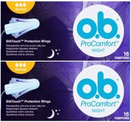 OB ProComfort Night Normal Hygienické tampóny 32 kusov