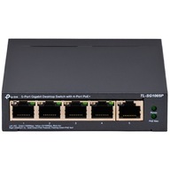 TP-LINK Switch 5x RJ-45 GIGABIT 4x PoE+ TL-SG1005P