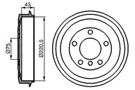 BOSCH BRZDOVÝ BUBEN BMW 3 (E36) 1,6-1,8 09,90-08