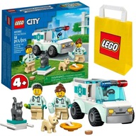 LEGO CITY 60382 VETERINÁR - ZVIERATÁ NÚDZOVÉ kocky kocky pre deti od 4 rokov