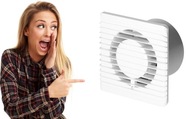 KÚPEĽŇOVÝ VENTILÁTOR FI 100 ČASOVAČ SNÍMAČA VLHKOSTI