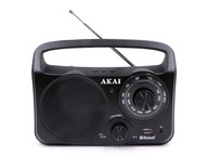 Čierne AUX USB rádio AKAI APR-85BT