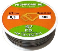 Nikrothal 80 Cr20 Ni80 odporový drôt 0,3mm 100m