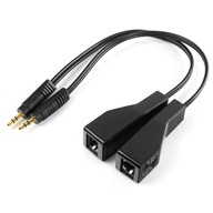 Audio 3,5 mm jack predlžovací kábel pomocou LAN SPA-A02