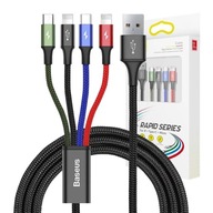 BASEUS UNIVERZÁLNY KÁBEL USB KÁBEL 4V1 LIGHTNING MICROUSB USB-C QC 3,5A