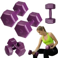 Závažia Činky na fitness cvičenie Handy 2x 3 kg pre ženy Violet DrFit