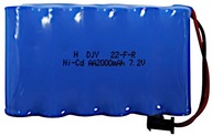 BATÉRIA BATÉRIA 7,2V 2000 mAh NI-CD PRE RC AUTO