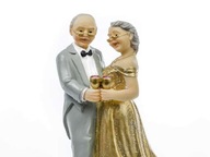 GOLDEN ANNIVERSAY torta FIGURKA svadobná 12 cm