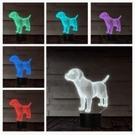 3D NOČNÁ LAMPA DARČEK PRE PSA LABRADOR NA DIAĽKOVÉ OVLÁDANIE