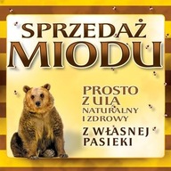 Reklamný banner VÝPREDAJ MEDU (100x100cm) - vzor BR24-1x1