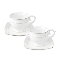 Sada 2 šálok a podšálok 280ml porcelán Et