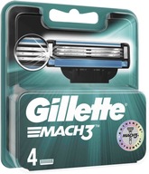 Náhradné kazety s čepeľami pre holiaci strojček Gillette Mach3, 4 ks.