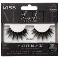 Kiss FAUX MINK Matte Black Satin 3D umelé mihalnice