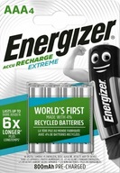 4x batérie ENERGIZER Extreme AAA R03 800mAh