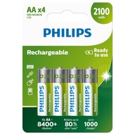 Batéria PHILIPS 2100mAh AA R6, blister so 4 ks