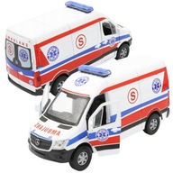 PRUŽINOVÉ AUTA KOVOVÝ MODEL AUTA WELLY DIE CAST Mercedes Sprinter Ambulance