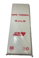 Fóliové vrecia HDPE vrecia 18x4x50 18x50 cm - 800 kusov