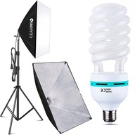 Softbox Fotografická lampa statívová žiarovka 150W